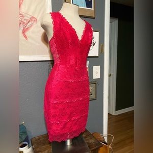 Guess Lace Pink Mini Dress